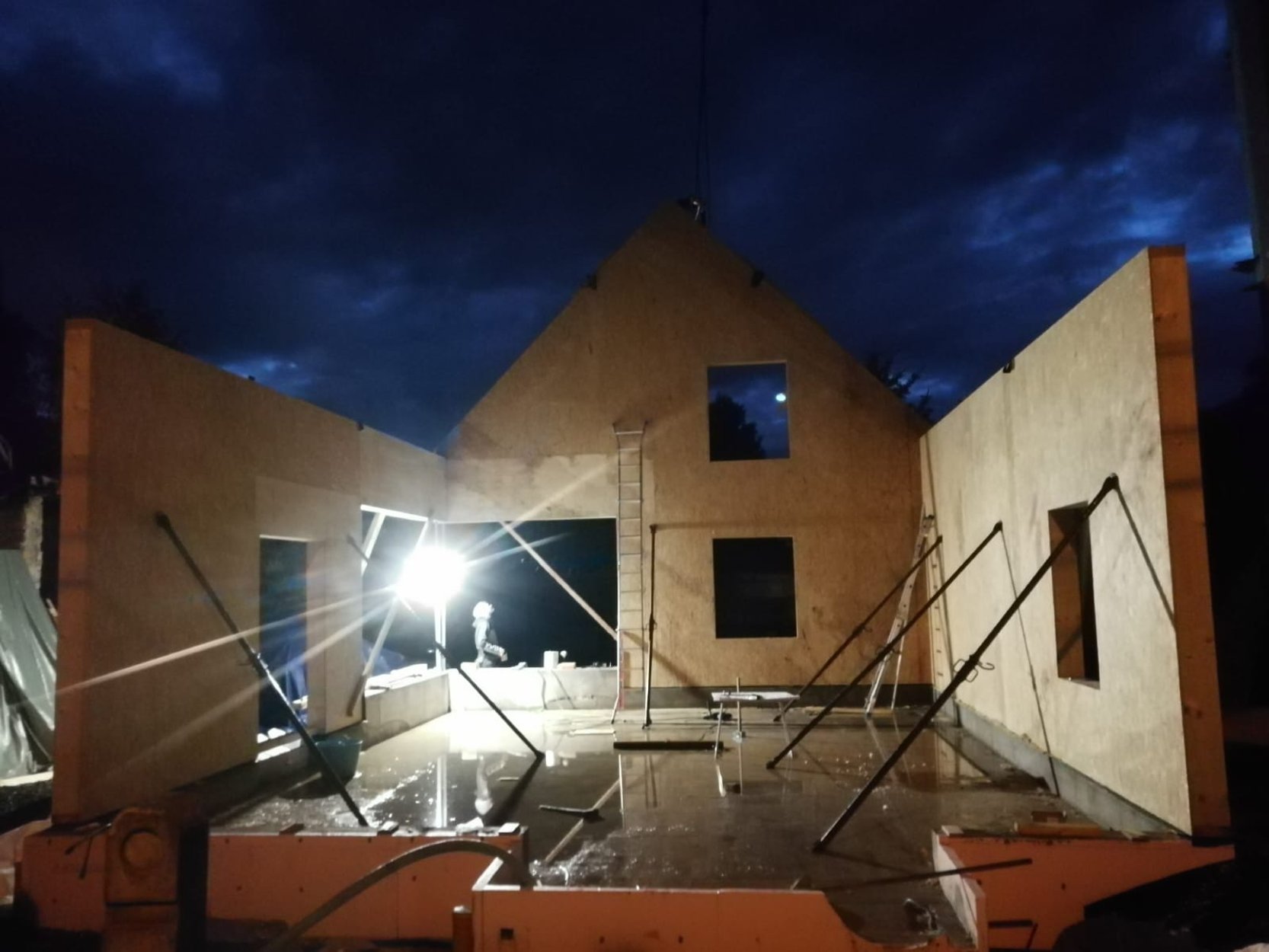 Einfamilienhaus, Holzrahmenbau, Ballonframing